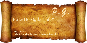 Putnik Győző névjegykártya